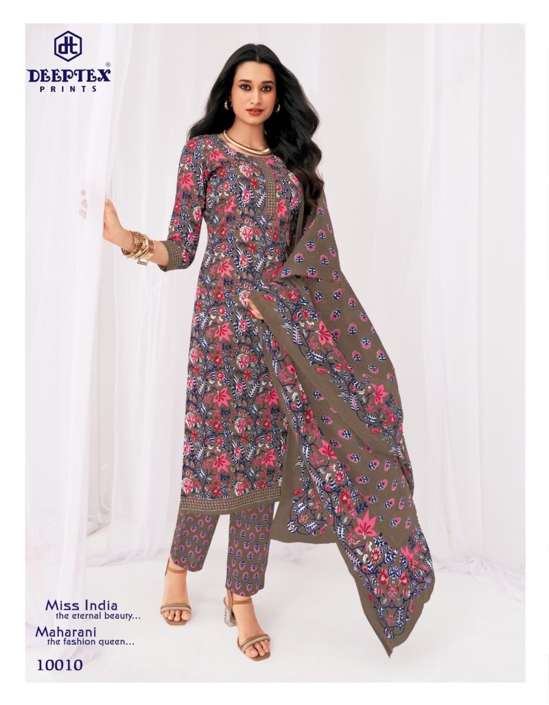Miss India Vol 100 By Deeptex Pure Cotton Printed Dress Material 